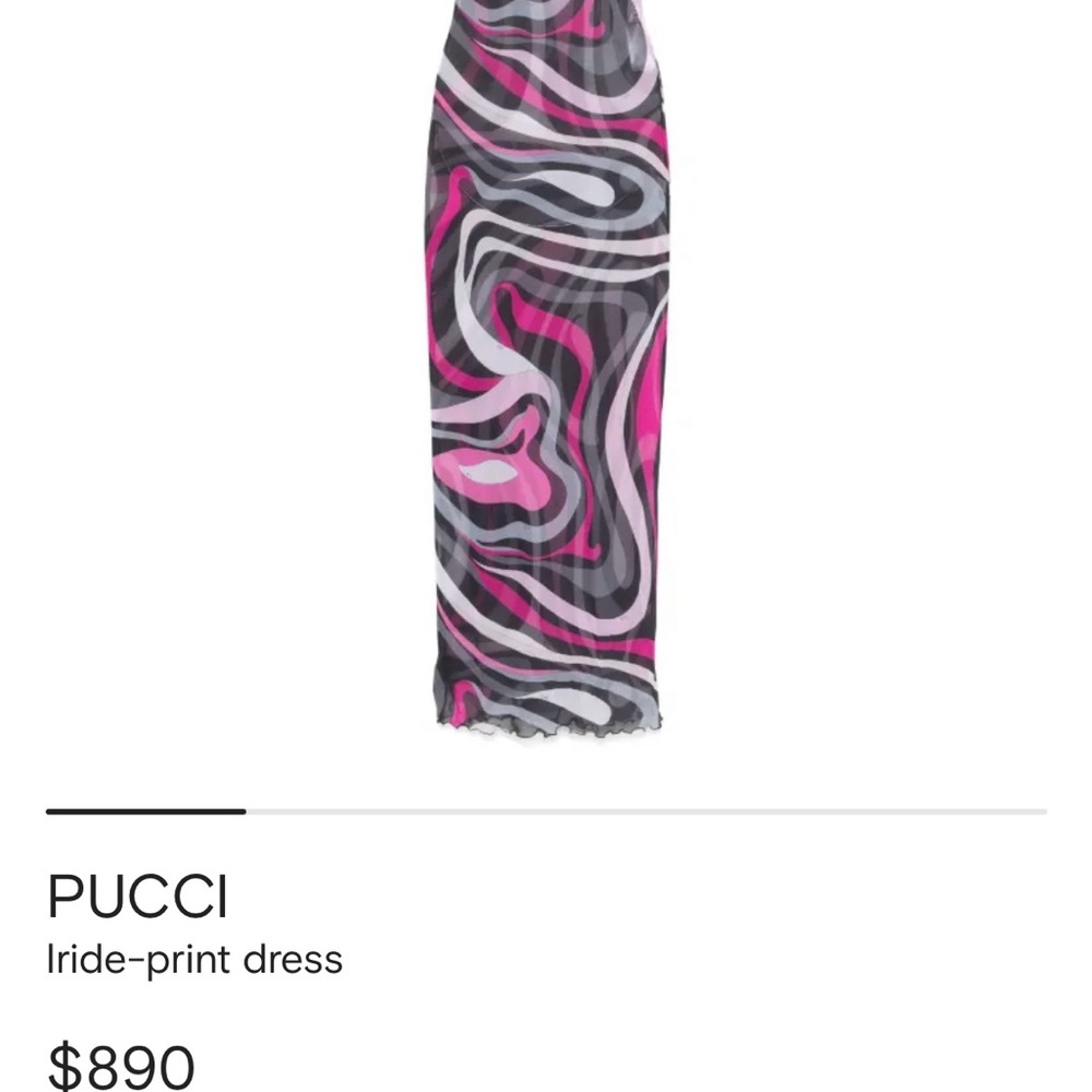 Emilio Pucci Pink and Black Maxi Pencil Dress